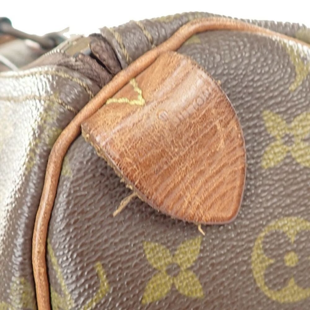 AUTHENTIC LOUIS VUITTON Speedy 35 Travel Hand Bag Monogram Leather Brown - Picture 8 of 8